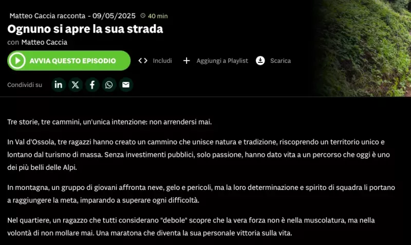 Podcast: Ognuno si apre la sua strada